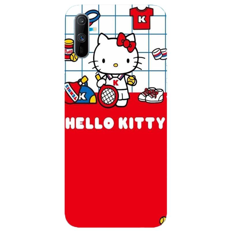 Hello Kitty Mobile Back Case for Realme C3  (Design - 363)