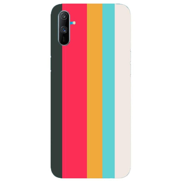 Color Pattern Mobile Back Case for Realme C3  (Design - 369)