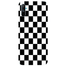 Black White Boxes Mobile Back Case for Realme C3  (Design - 372)