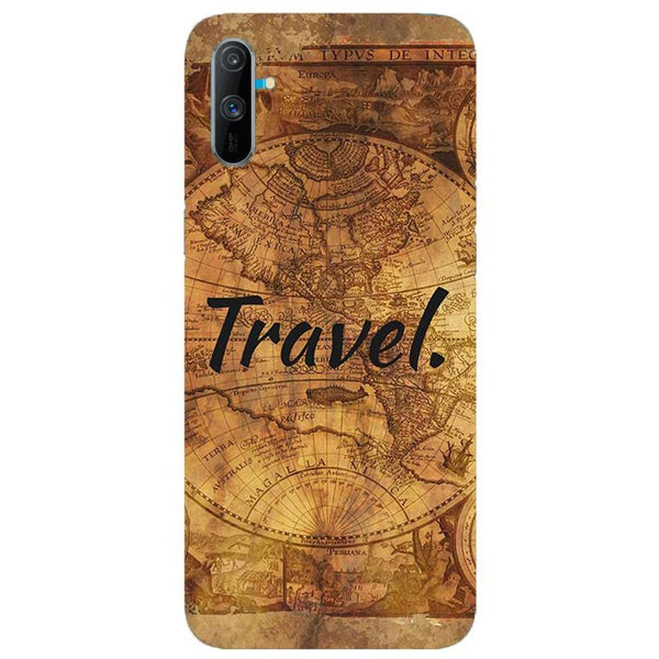 Travel Mobile Back Case for Realme C3  (Design - 375)