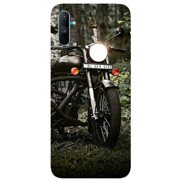 Royal Enfield Mobile Back Case for Realme C3  (Design - 384)