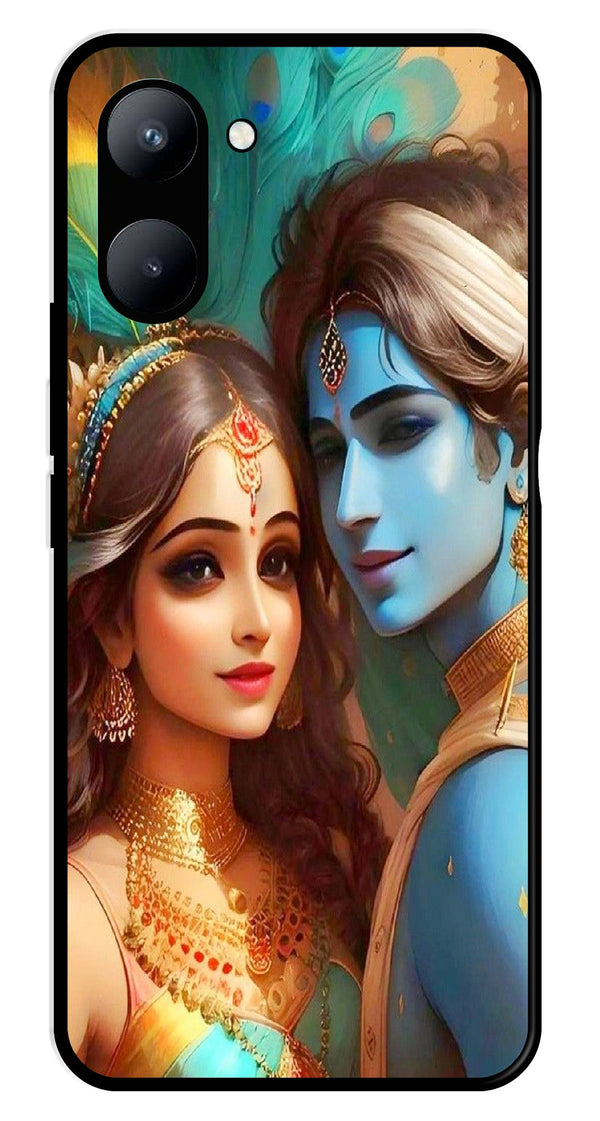 Lord Radha Krishna Metal Mobile Case for Realme C33   (Design No -01)