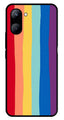 Rainbow MultiColor Metal Mobile Case for Realme C33   (Design No -03)