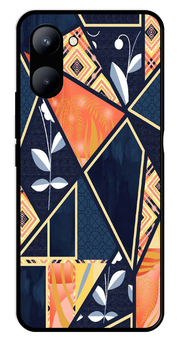 Marble Design Metal Mobile Case for Realme C33   (Design No -07)
