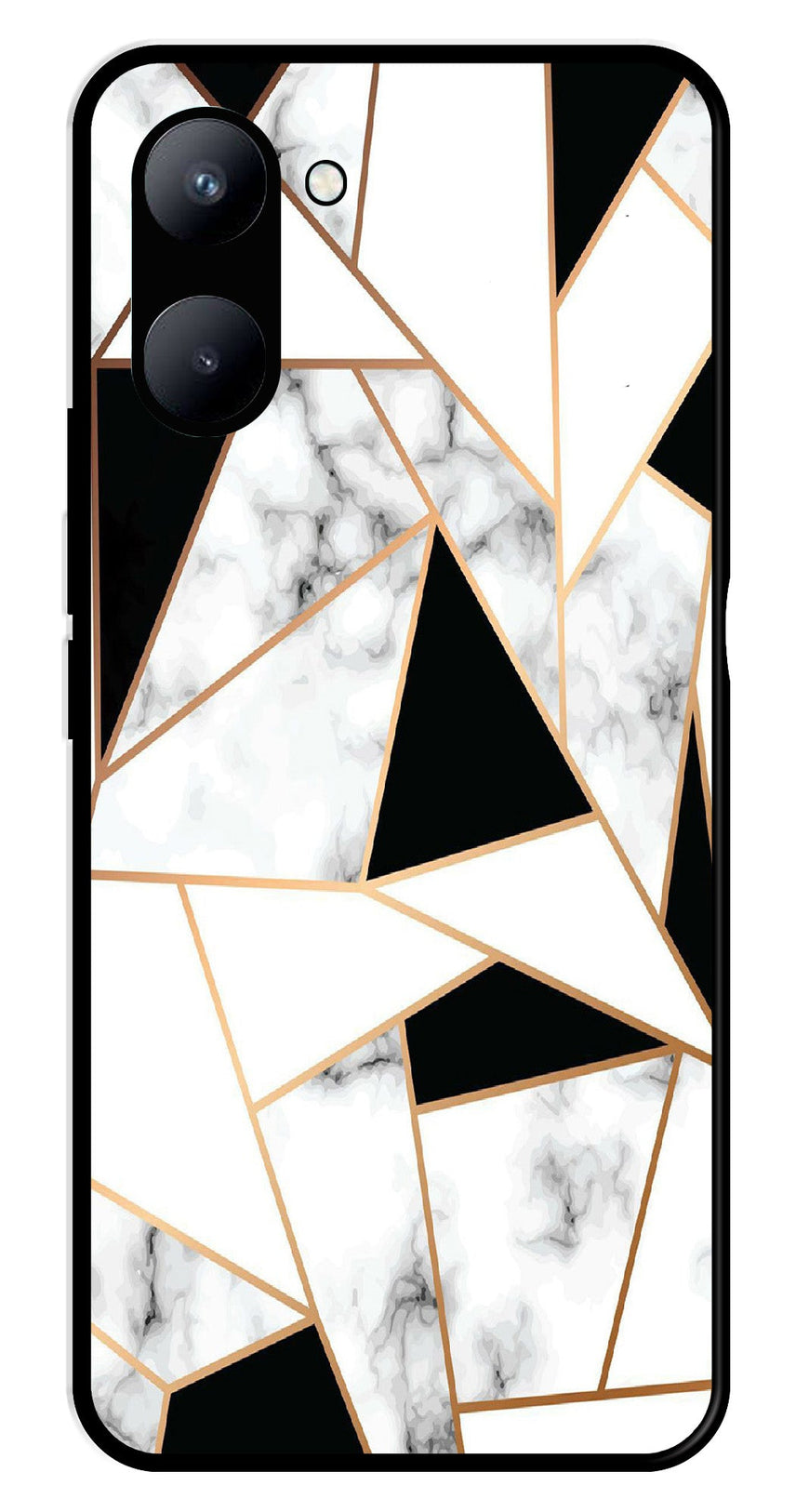 Marble Design2 Metal Mobile Case for Realme C33   (Design No -08)