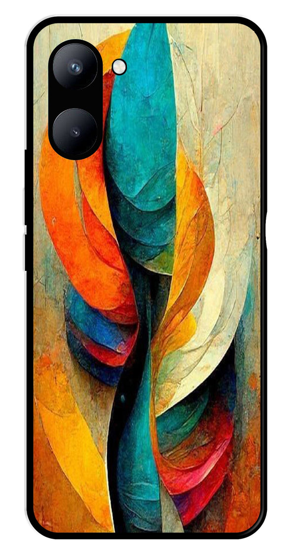Modern Art Metal Mobile Case for Realme C33   (Design No -11)