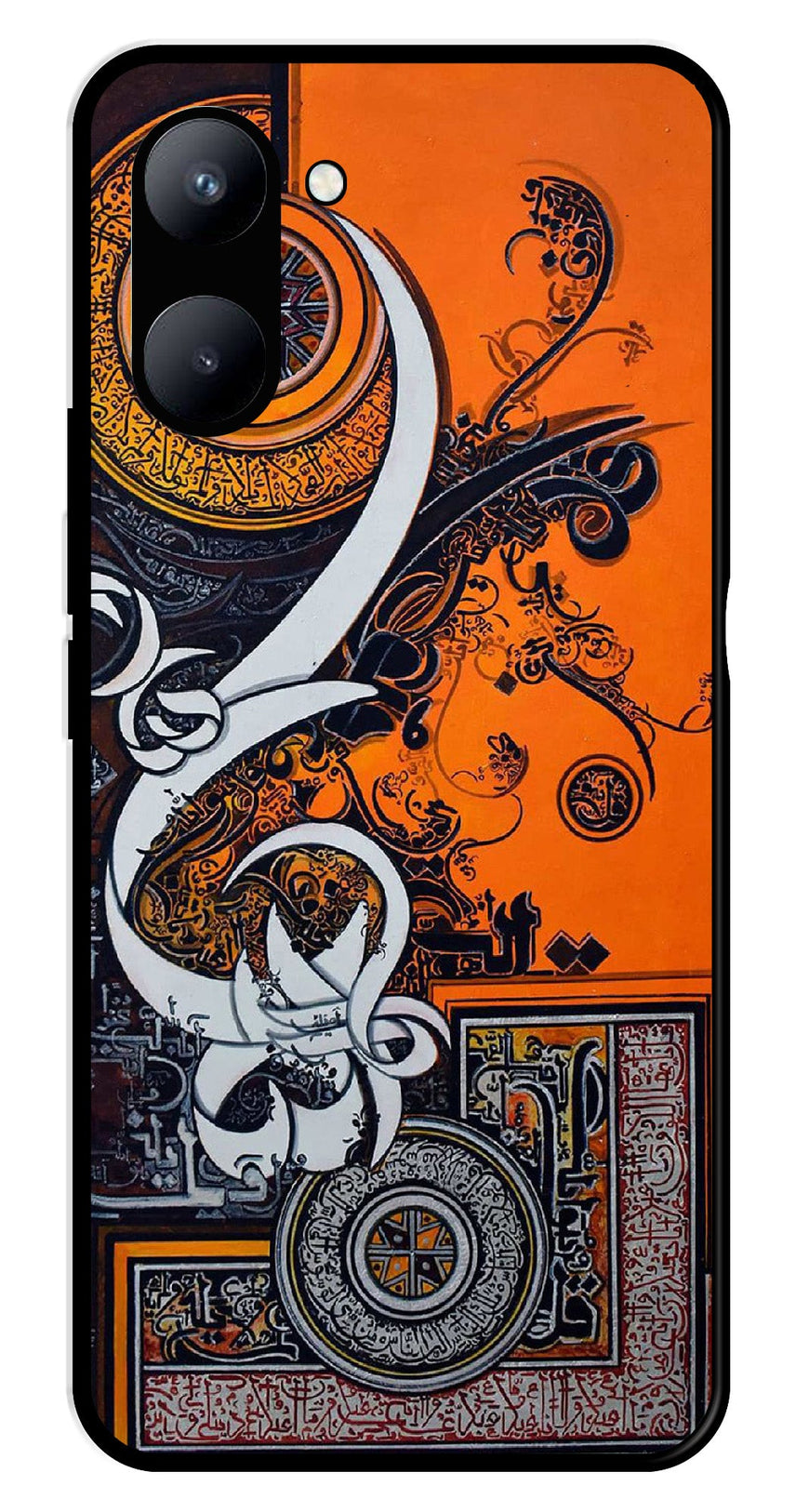 Qalander Art Metal Mobile Case for Realme C33   (Design No -16)