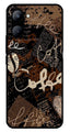 Coffee Pattern Metal Mobile Case for Realme C33   (Design No -37)