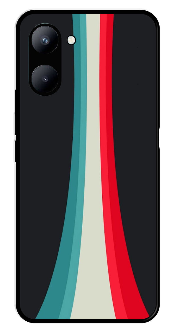 Modern Art Colorful Metal Mobile Case for Realme C33   (Design No -48)