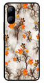 Autumn leaves Metal Mobile Case for Realme C33   (Design No -55)