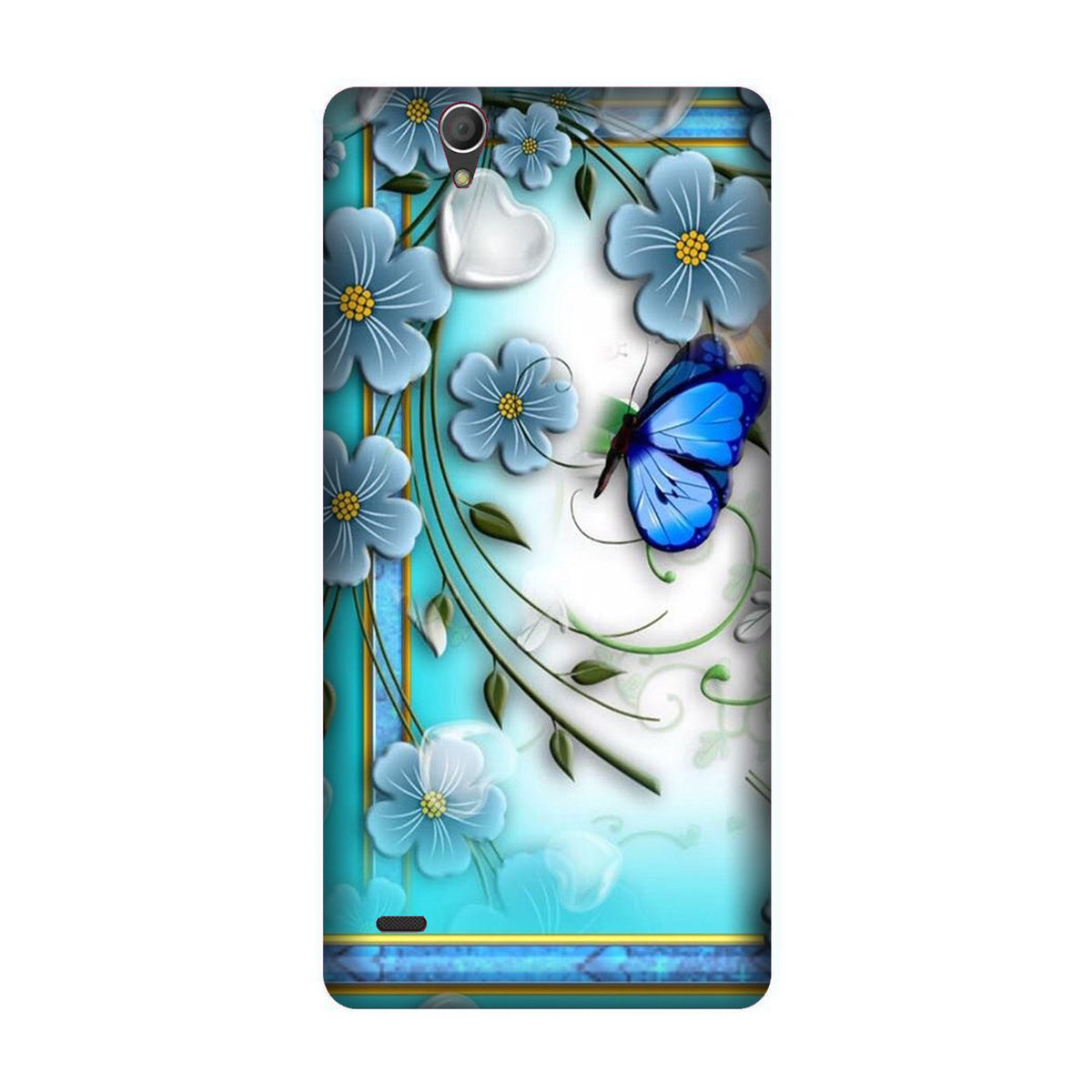Blue Butterfly Case for Sony C4