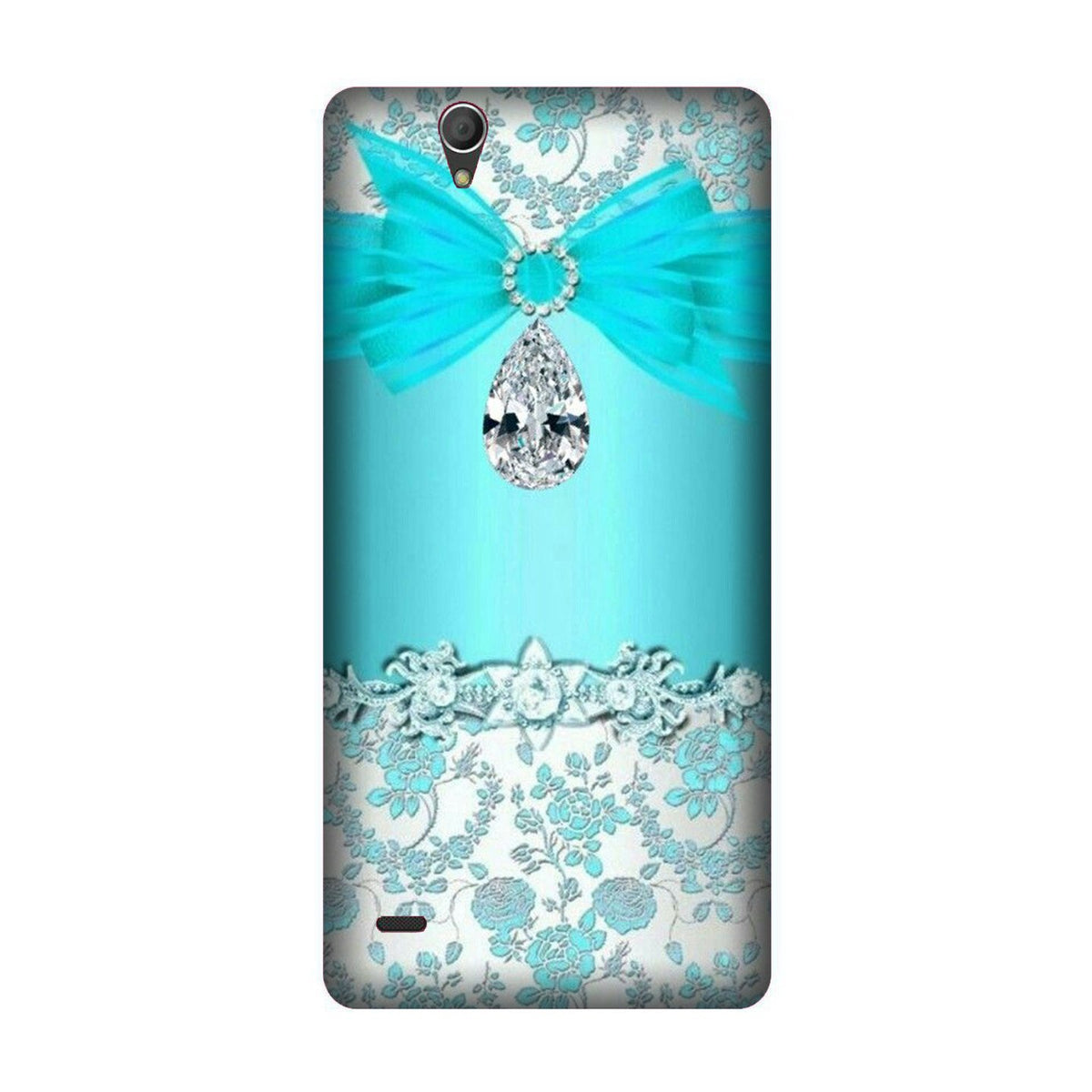 Shinny Blue Background Case for Sony C4