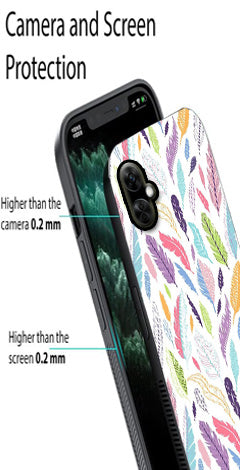 Colorful Feathers Metal Mobile Case for OnePlus Nord CE 3 Lite 5G