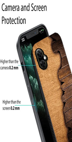 Wooden Design Metal Mobile Case for OnePlus Nord CE 3 Lite 5G