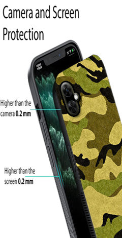 Army Pattern Metal Mobile Case for OnePlus Nord CE 3 Lite 5G