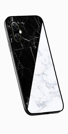 Black White Marble Design Metal Mobile Case for OnePlus Nord CE 3 Lite 5G  (Design No -09)