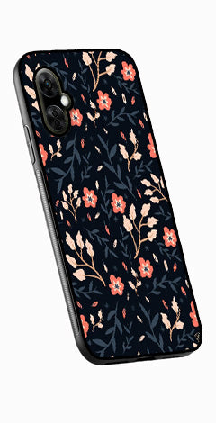 Floral Pattern Metal Mobile Case for OnePlus Nord CE 3 Lite 5G  (Design No -10)