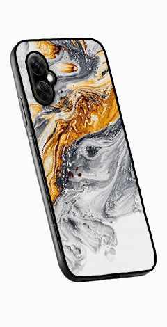 Marble Pattern Metal Mobile Case for OnePlus Nord CE 3 Lite 5G  (Design No -36)