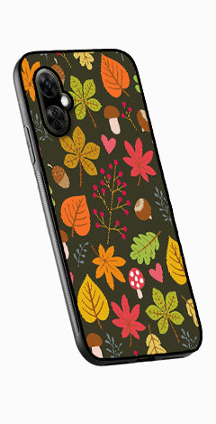 Leaves Design Metal Mobile Case for OnePlus Nord CE 3 Lite 5G  (Design No -51)