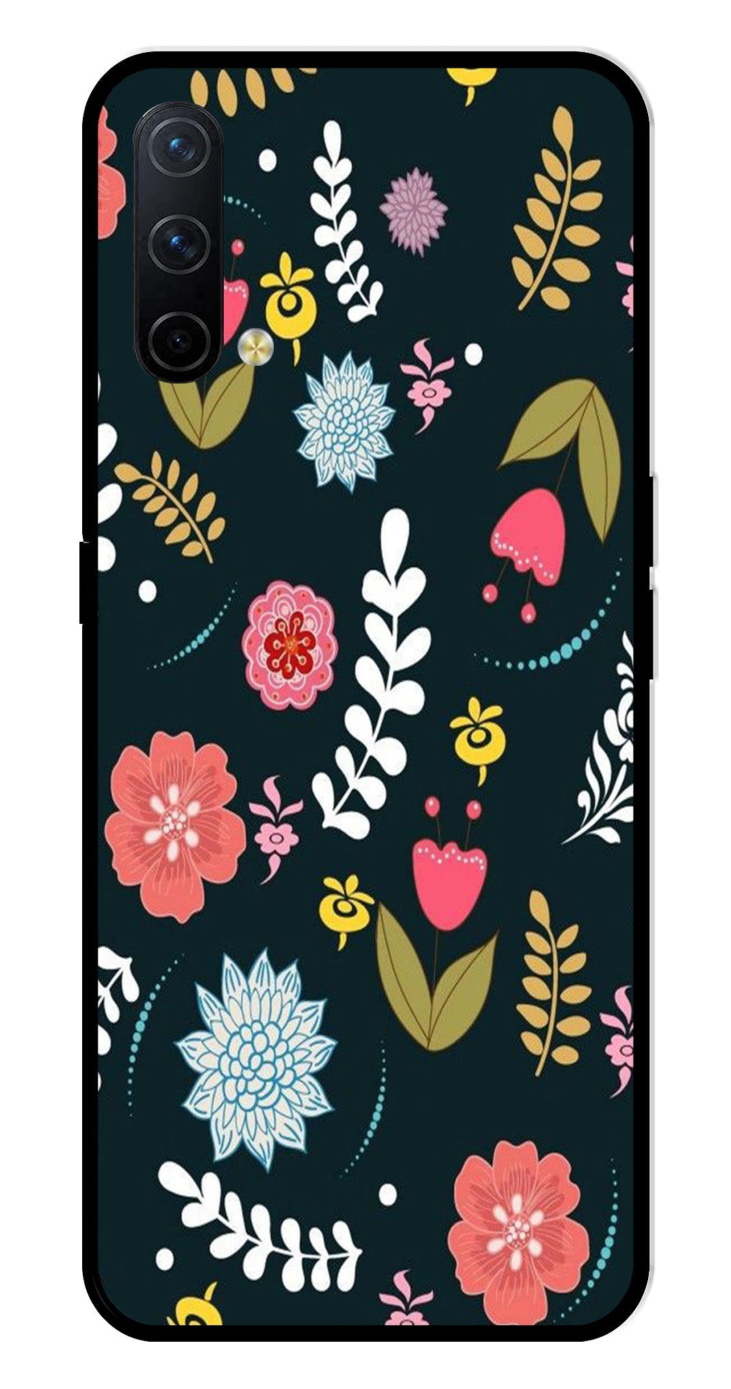 Floral Pattern2 Metal Mobile Case for OnePlus Nord CE 5G