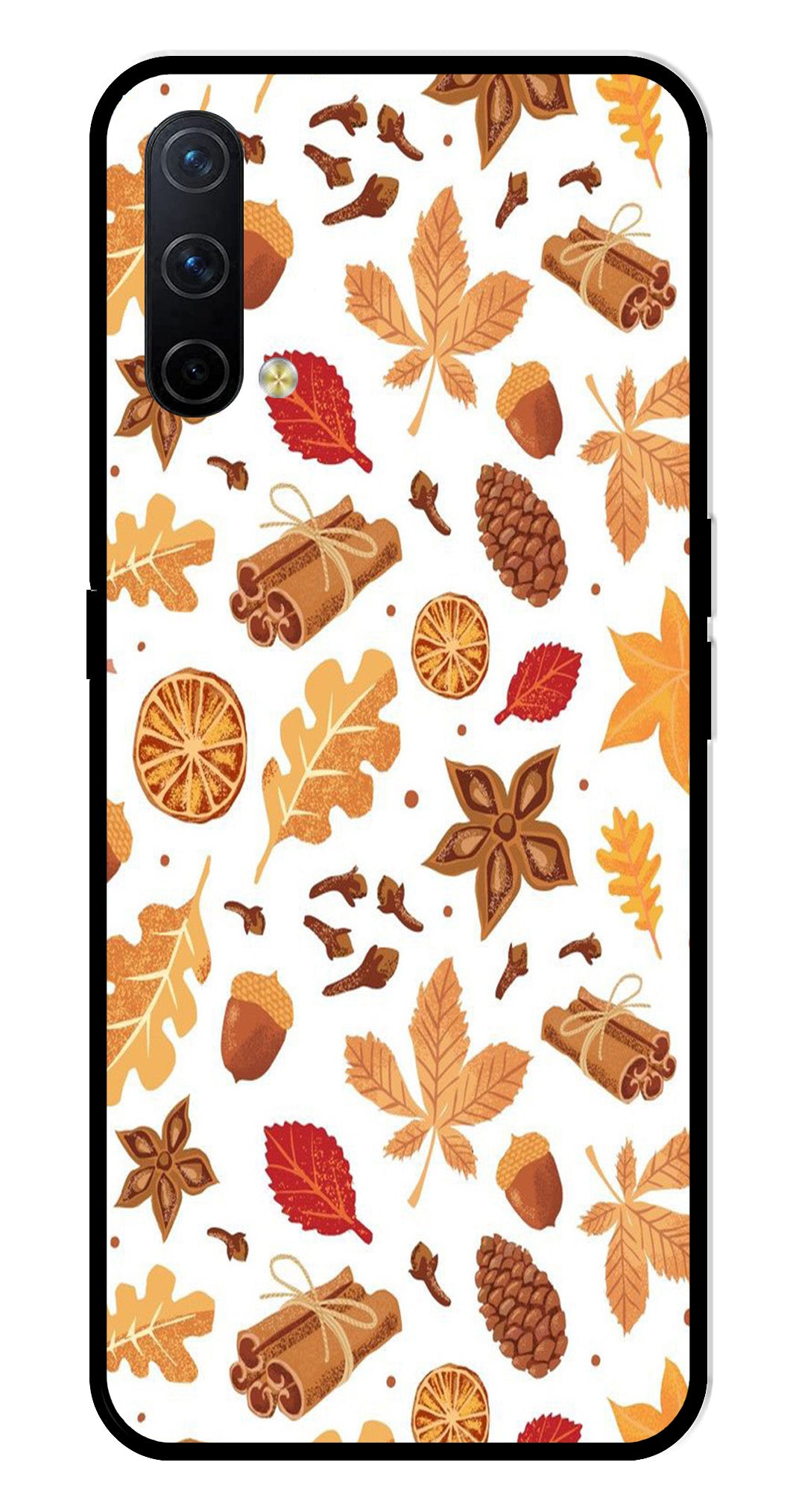 Autumn Leaf Metal Mobile Case for OnePlus Nord CE 5G