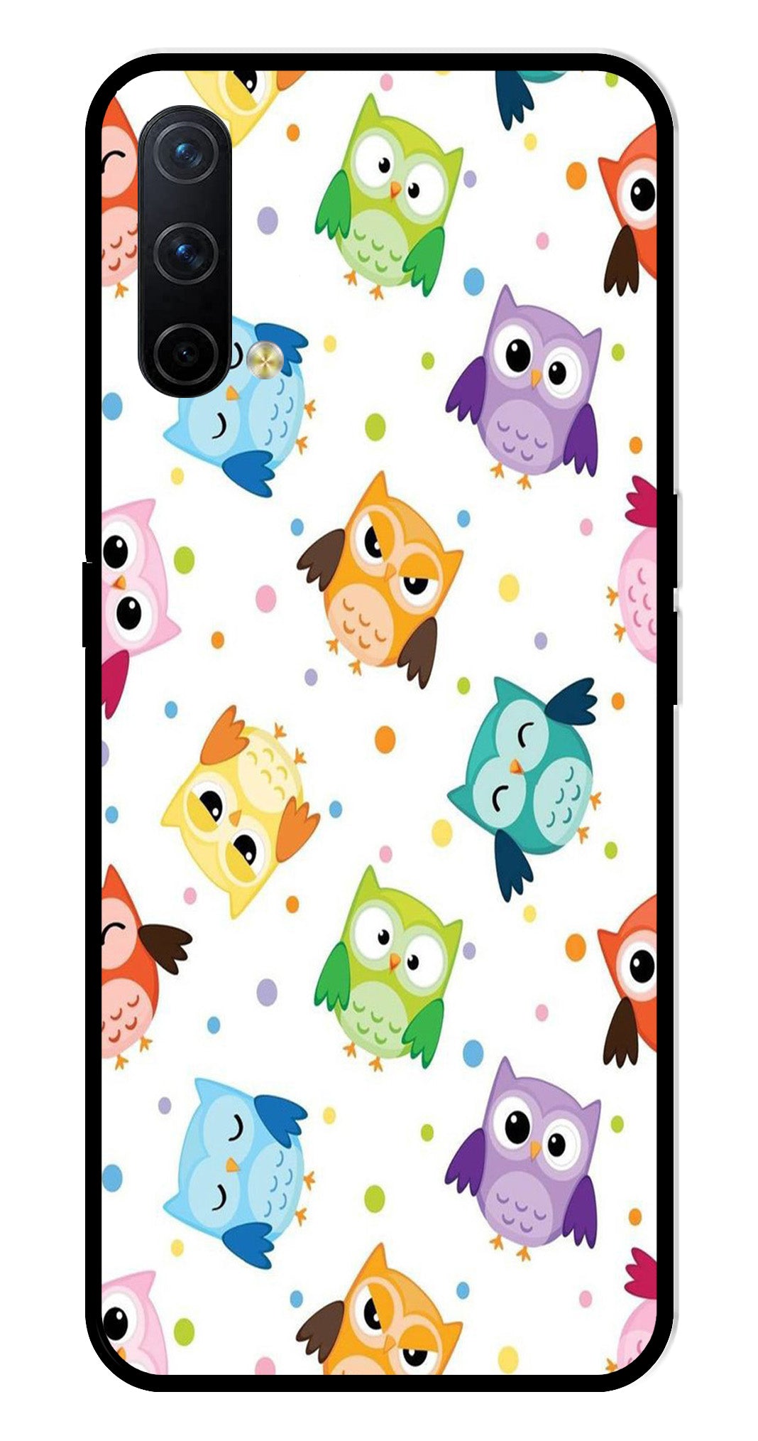 Owls Pattern Metal Mobile Case for OnePlus Nord CE 5G