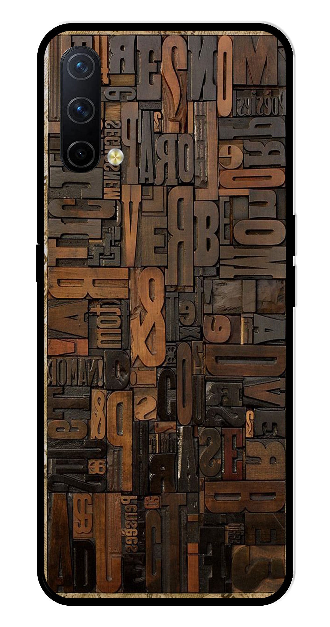 Alphabets Metal Mobile Case for OnePlus Nord CE 5G
