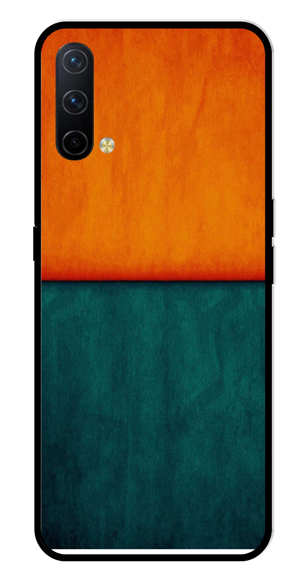Orange Green Pattern Metal Mobile Case for OnePlus Nord CE 5G