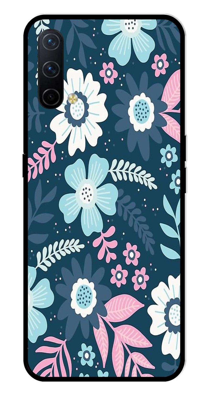Flower Leaves Design Metal Mobile Case for OnePlus Nord CE 5G
