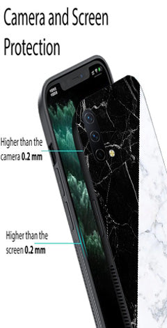 Black White Marble Design Metal Mobile Case for OnePlus Nord CE 5G