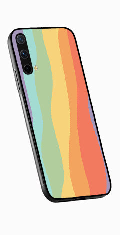 Muted Rainbow Metal Mobile Case for OnePlus Nord CE 5G   (Design No -02)