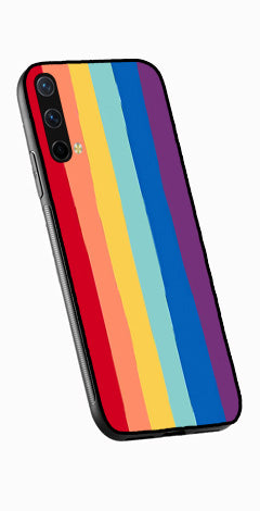 Rainbow MultiColor Metal Mobile Case for OnePlus Nord CE 5G   (Design No -03)