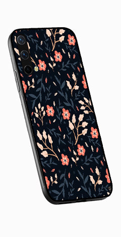 Floral Pattern Metal Mobile Case for OnePlus Nord CE 5G   (Design No -10)