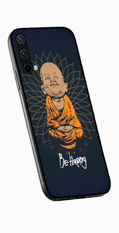 Be Happy Metal Mobile Case for OnePlus Nord CE 5G   (Design No -27)