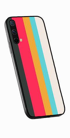 Muted Rainbow Metal Mobile Case for OnePlus Nord CE 5G   (Design No -31)