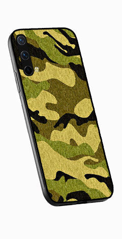 Army Pattern Metal Mobile Case for OnePlus Nord CE 5G   (Design No -35)