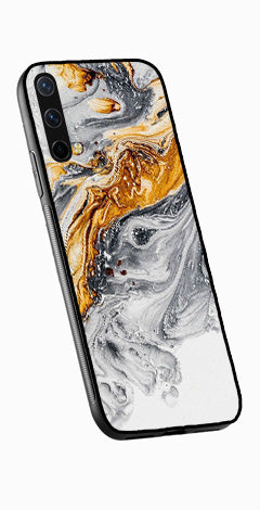 Marble Pattern Metal Mobile Case for OnePlus Nord CE 5G   (Design No -36)