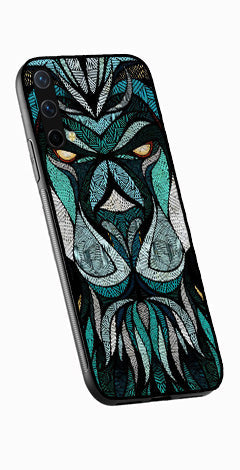 Lion Pattern Metal Mobile Case for OnePlus Nord CE 5G   (Design No -40)