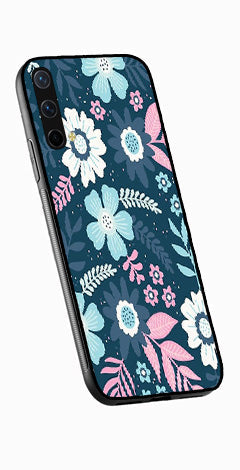 Flower Leaves Design Metal Mobile Case for OnePlus Nord CE 5G   (Design No -50)