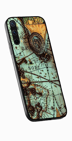 Map Design Metal Mobile Case for OnePlus Nord CE 5G   (Design No -54)