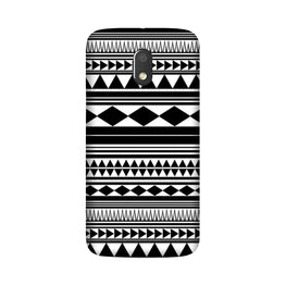 Black white Pattern Case for Moto E3 Power
