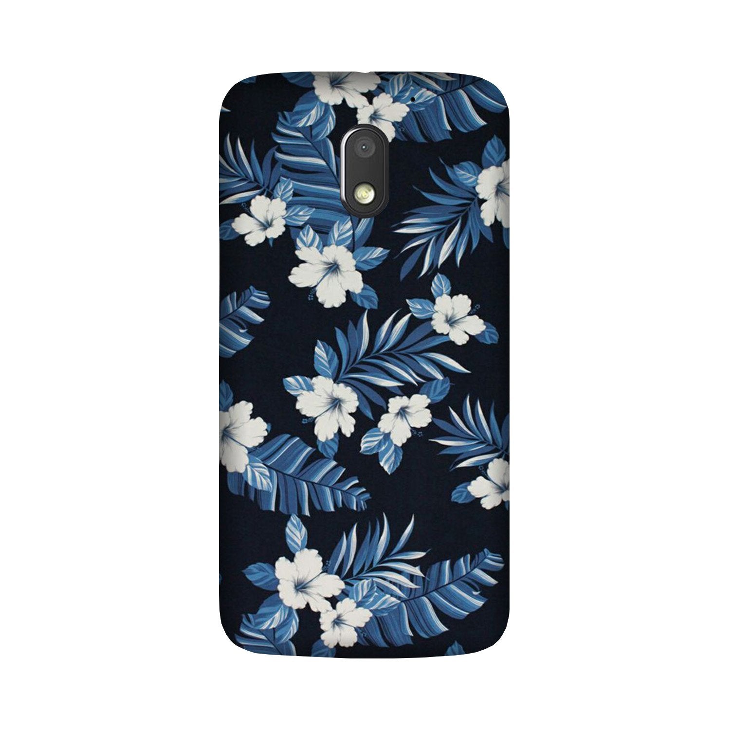 White flowers Blue Background2 Case for Moto G4 Play