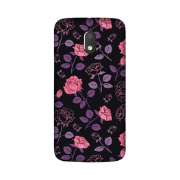 Rose Black Background Case for Moto E3 Power
