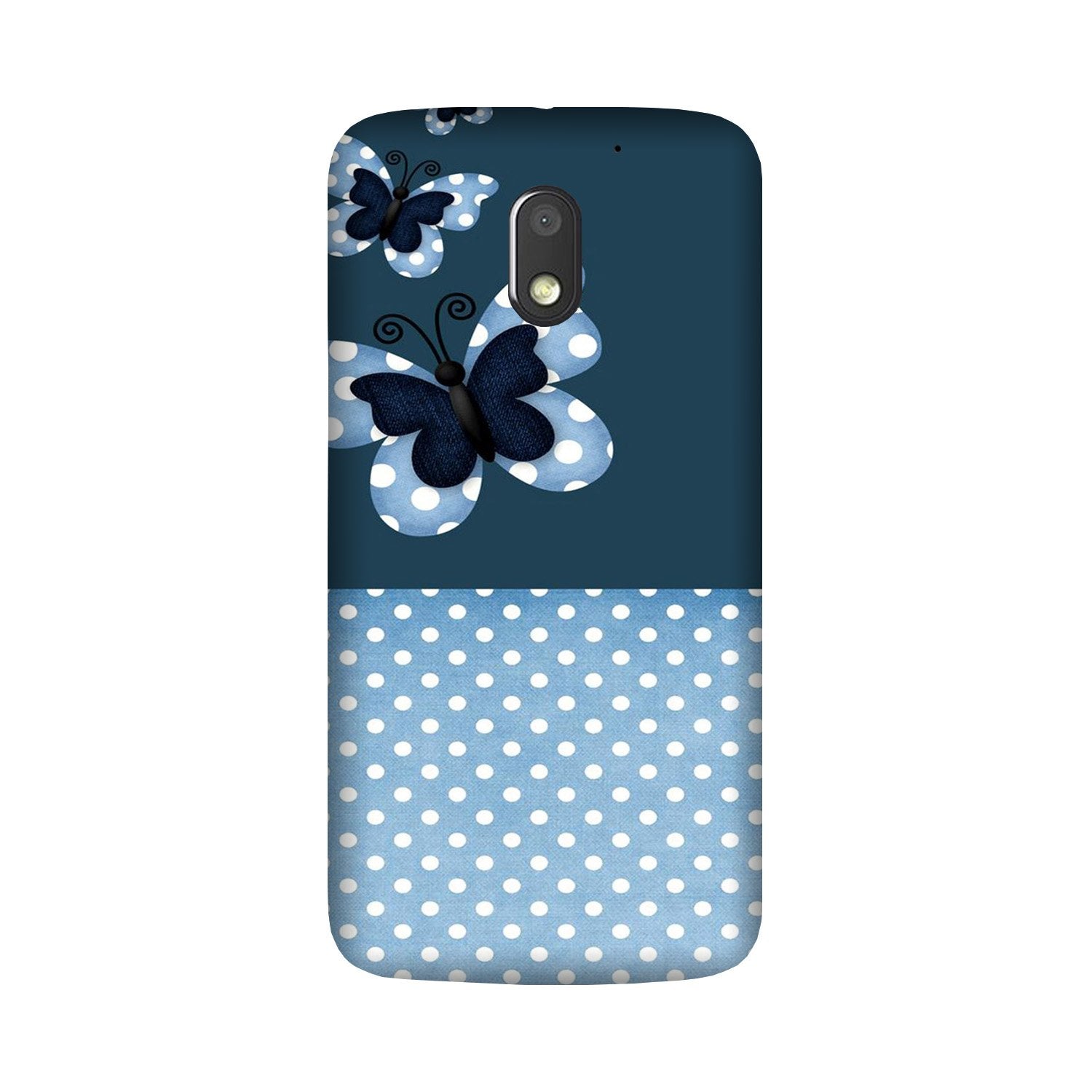 White dots Butterfly Case for Moto E3 Power