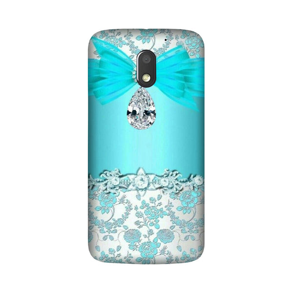 Shinny Blue Background Case for Moto E3 Power