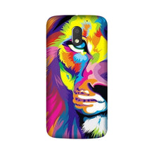 Colorful Lion Case for Moto E3 Power  (Design - 110)