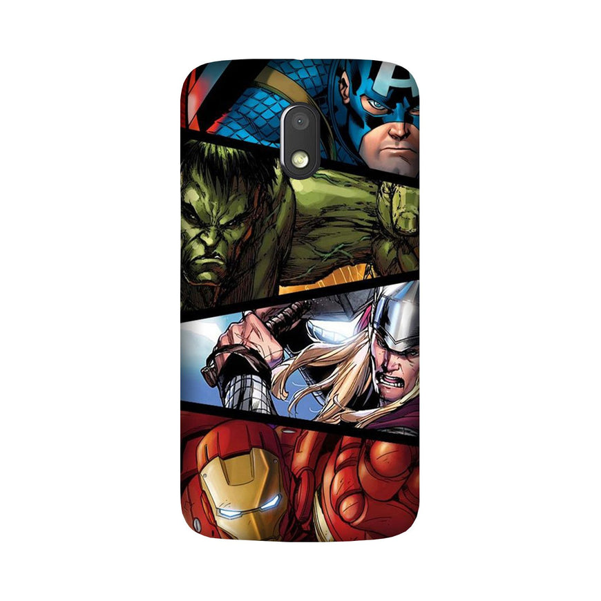 Avengers Superhero Case for Moto E3 Power  (Design - 124)