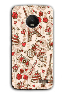 Love Paris Case for Moto E4  (Design - 103)