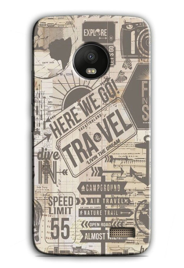 Travel Case for Moto E4  (Design - 104)