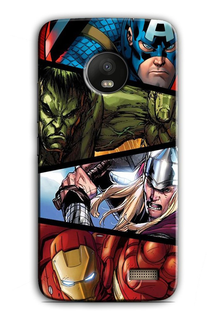 Avengers Superhero Case for Moto E4  (Design - 124)
